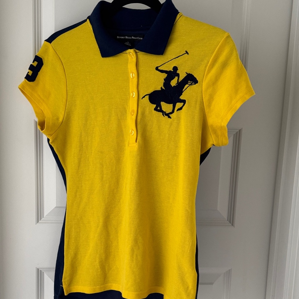 Kids Yellow and Navy Polo Shirt
